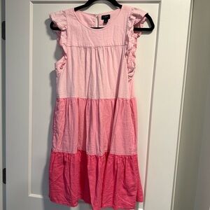 J. Crew Pink Tiered Dress